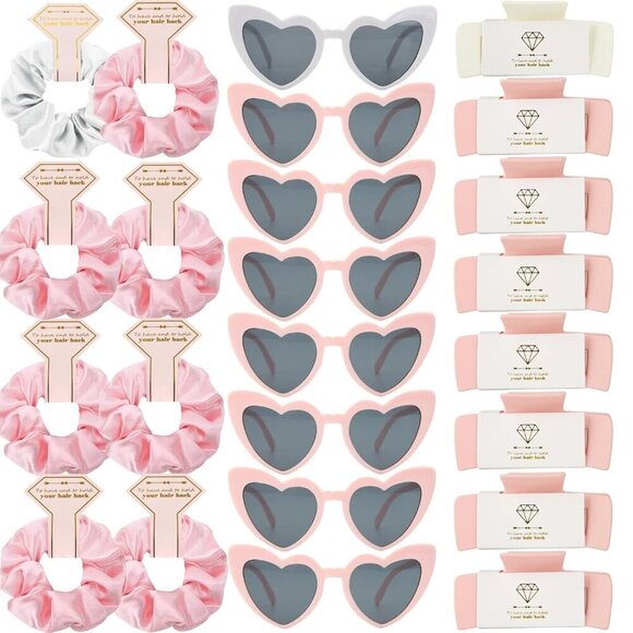 Bridesmaid Scrunchies & Hair Clips Set of 12 Wedding Bachelorette Gifts main image 7